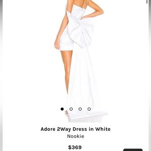 Nookie 2way Adore Dress in White - NO TRAIN